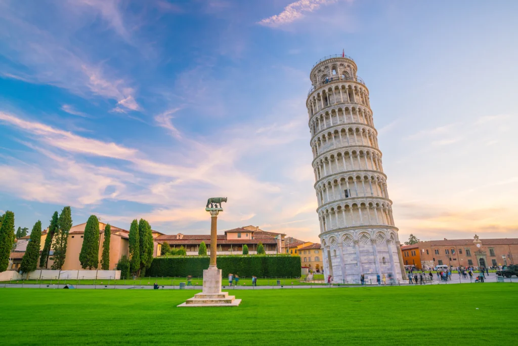 The Leaning Tower of Pisa in Italy